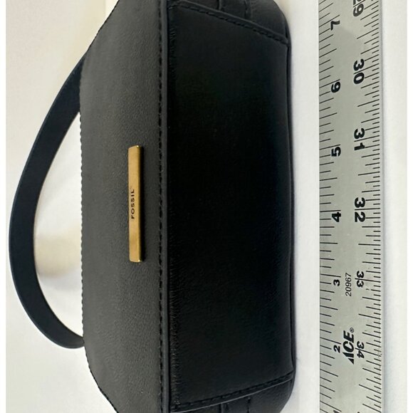 NWT FOSSIL Bryce Small Black Leather Crossbody Bag - Picture 4 of 5